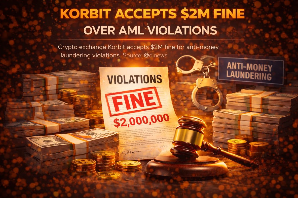 KORBIT ACCEPTS $2M FINE OVER AML VIOLATIONS Crypto exchange Korbit has  accepted a $2 million fine from regulators for anti-money laundering  violations. The case underscores tightening oversight on crypto exchanges  as authorities