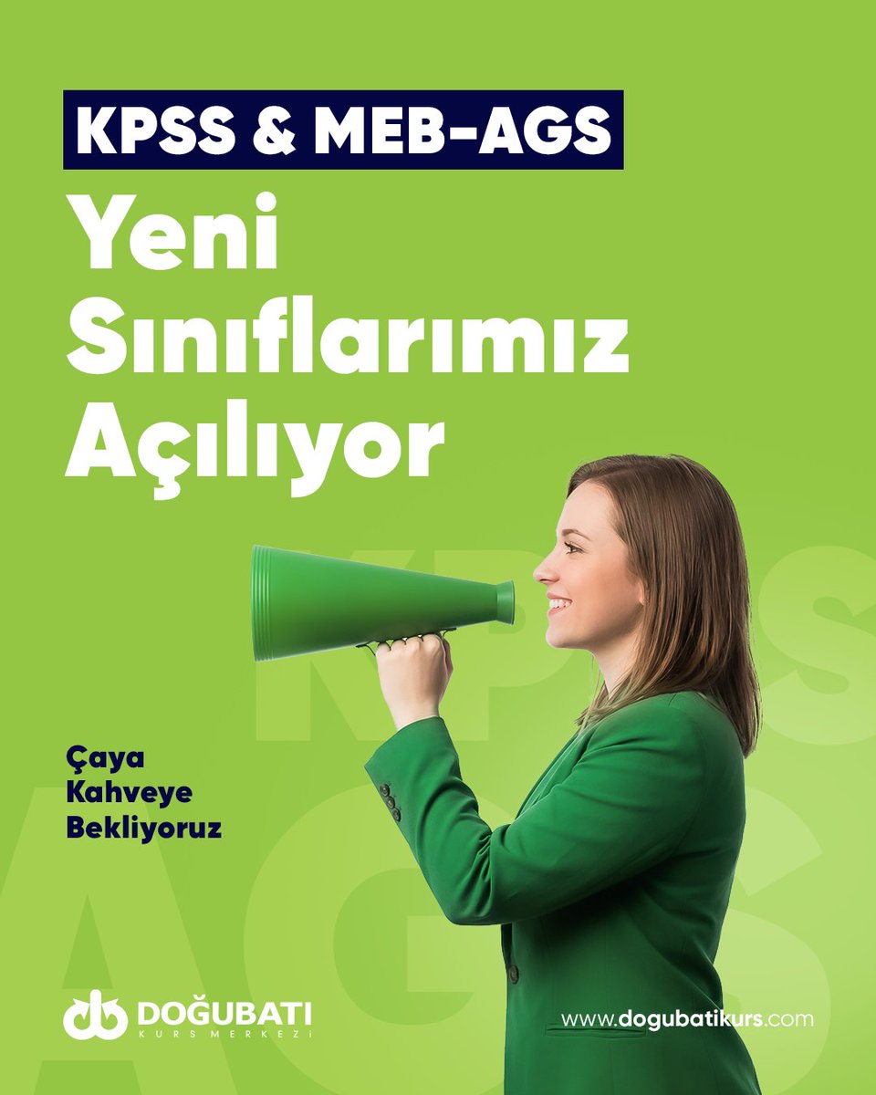 MEB-AGS Adayları! 🎓✨
Geleceğin için kurduğun o büyük hayalleri ertelemeyi bırakmaya hazır mısın? 🚀

Adım atmak senden,
süreci sağlam temellerle yürütmek bizden! 🤝

💚 Gel, hedefini birlikte netleştirelim ve başarını kutlayacağımız o güne yan yana yürüyelim. ✨✅

#doğubatı