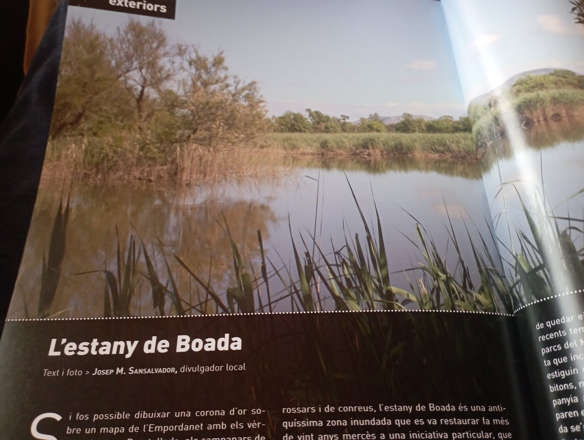 Revista de Girona. Número 354. Acaba de sortir del forn.
No us la perdeu! Hi podreu llegir l'aportació d'aquest divulgador local sobre l'estany de Boada.