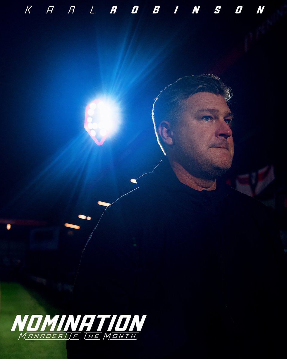 SalfordCityFC's tweet image. Karl Robinson has been nominated for the @SkyBetLeagueTwo Manager of the Month for December!

The winner of the monthly league award will be announced on Friday...