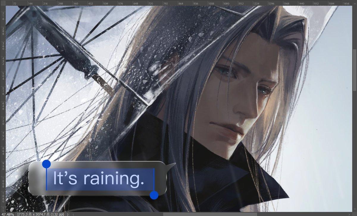 173825036's tweet image. #Sephiroth #FinalFantasyVII #painting #art #セフィロス #Commission #VGenComm #commissionsopen