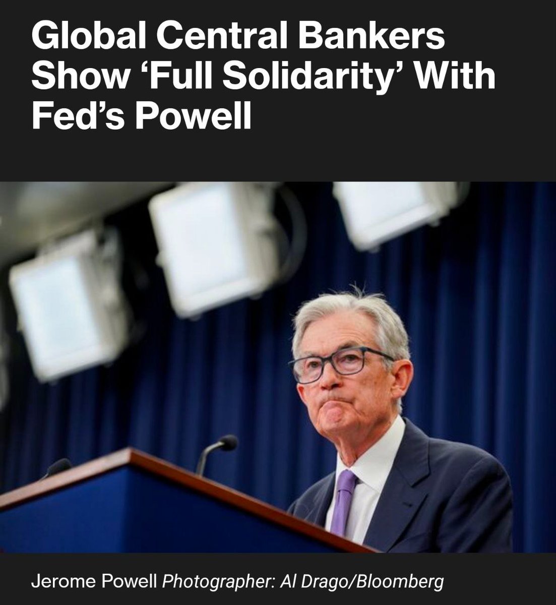 📷글로벌 중앙은행들의 파월의장 구하기 » 주요국 중앙은행 총재들은 파월 연준 의장에 대한 공개적인 지지 의사 표명 »  유럽중앙은행(ECB)과 영국(BoE), 캐나다(BoC) 등 주요 중앙은행 수장들이 연준과 파월 의장에 대한 “완전한 연대(full  solidarity)”를 선언
