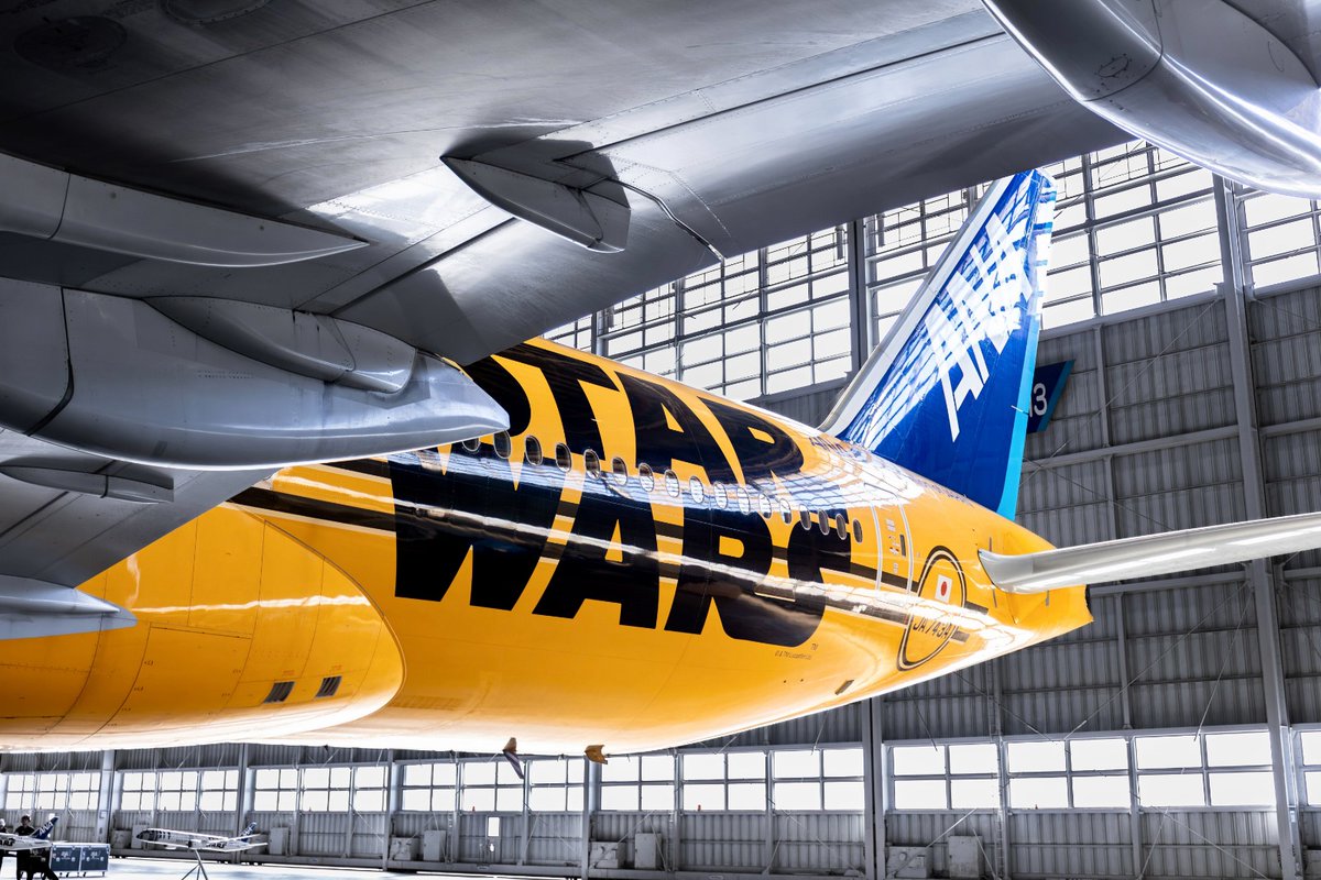 🔴 Last glimpse of ANA's final Star Wars themed aircraft, the C