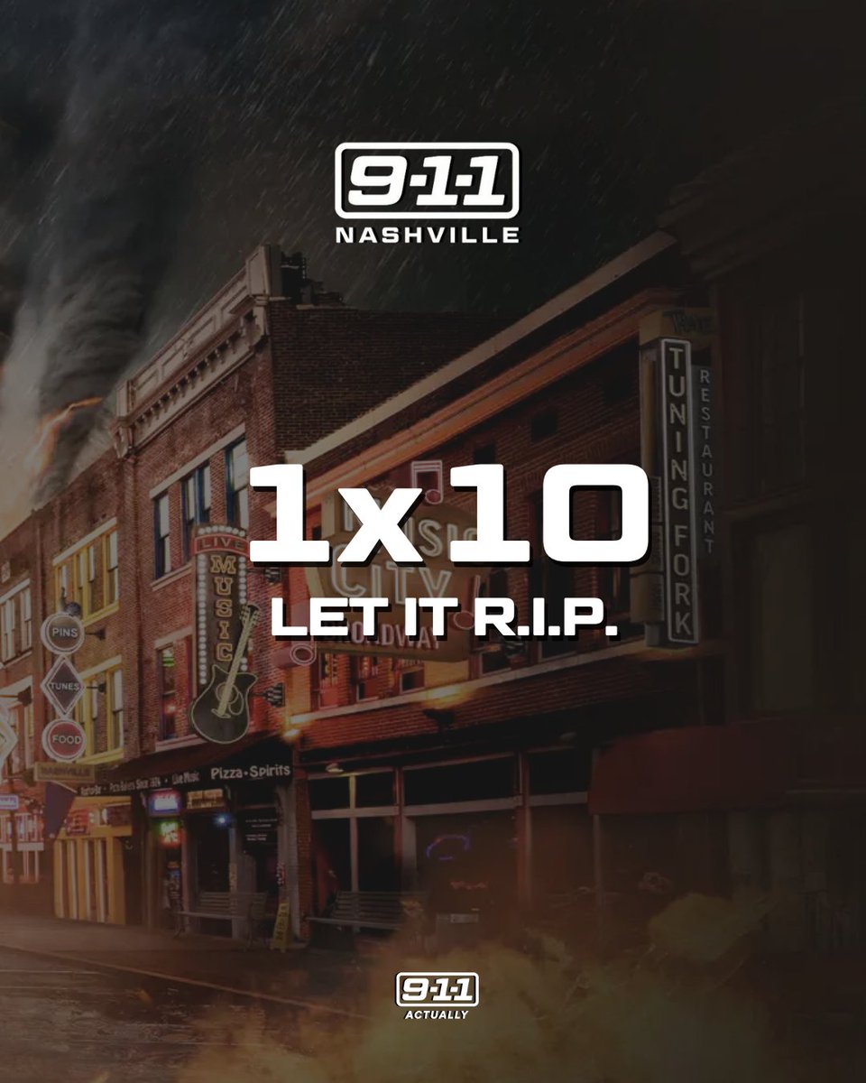 911actually's tweet photo. NEW EPISODE TITLE — 1.10 "Let it R.I.P." #911Nashville https://t.co/evpvZxnxAX
