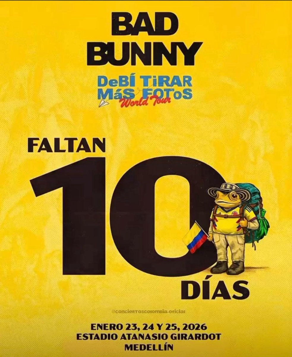 williampleon's tweet photo. FALTAN 10 DÍAS Oigan! Tengo varias localidades para bad bunny las tres fechas disponibles 🤩✅!!!

Info acá 3235923136 - 3208105242 si estás en Barranquilla, Medellín o Bogotá podemos hacer trato presencial ✅ https://t.co/sKzVHzwyS4