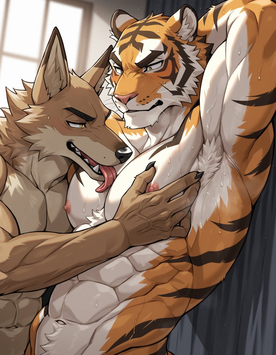 TadatomoAI's tweet photo. Friend
Character : Tiger, Coyote
#Furry #AIart https://t.co/YrSL3a6gAG