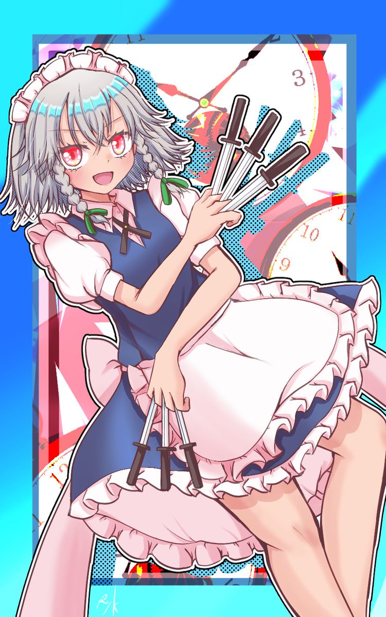 rykyukkuri's tweet photo. 咲夜さん描いた！
#十六夜咲夜 https://t.co/T3HYNwHEKn
