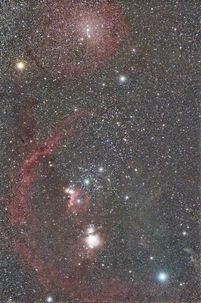 昨夜撮影したオリオン座、その2。 モノクロカメラで撮影した画像と、26