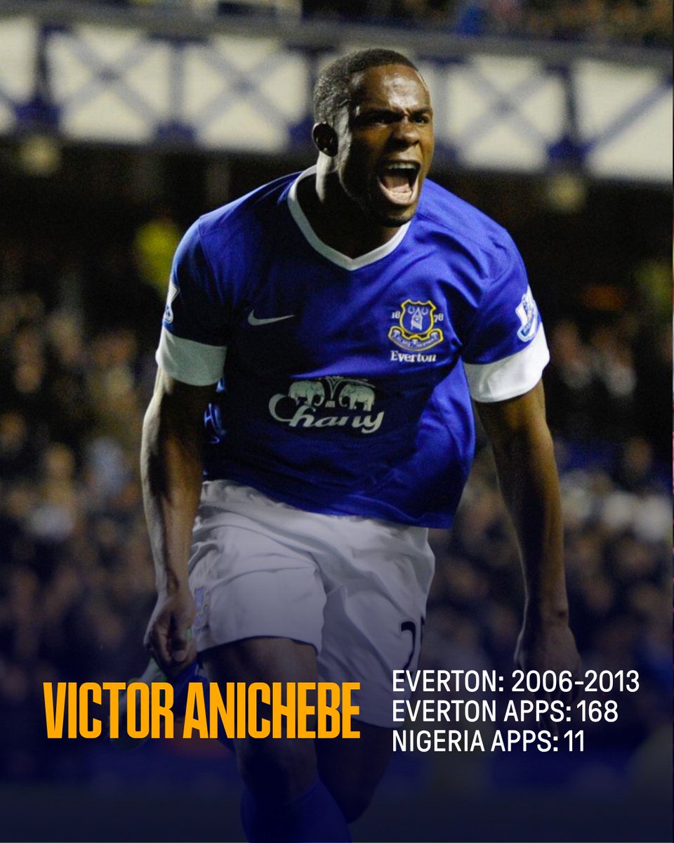 Everton's tweet image. Ahead of tomorrow’s AFCON semi-final between Nigeria and Morocco, we take a look at the Super Eagles who have played for the Toffees! 🇳🇬🔵