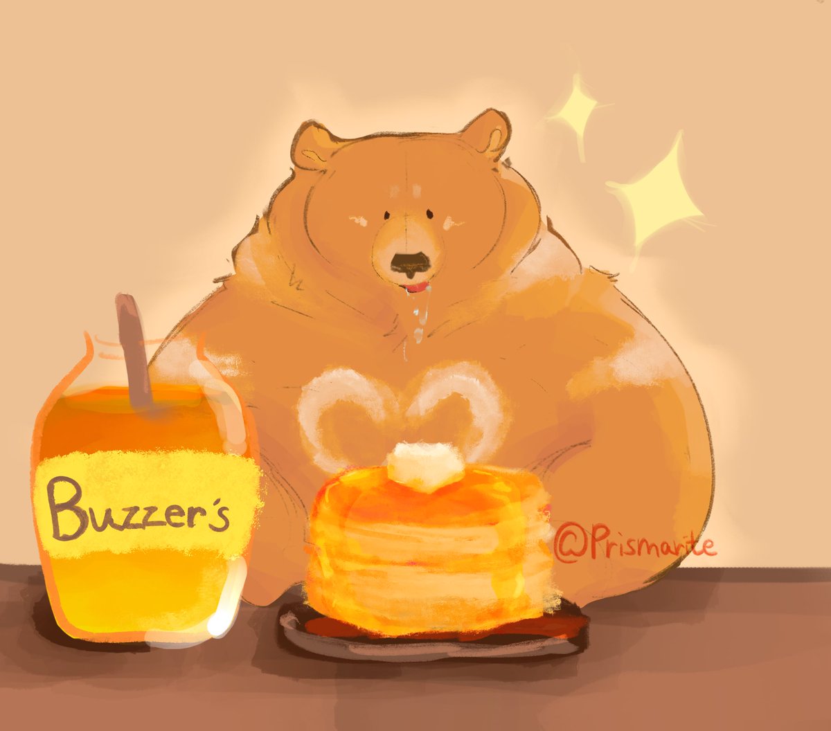 Prismarite's tweet image. honey pancakes 🍯🧸🥞