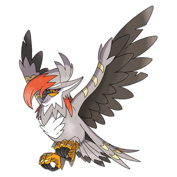 Pokekalos's tweet image. Artworks officiels de Méga-Airmure, Méga-Éoko, Méga-Absol et Méga-Étouraptor publiés par les comptes officiels de TPCi