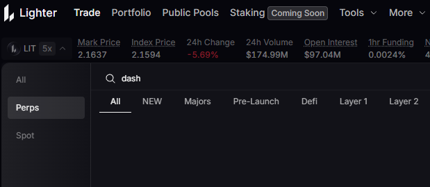 x256xx's tweet image. Real example of why Variational has it’s place

Today’s biggest mover from the top coins is $DASH 

Yet it's not listed on Hyperliquid, Lighter, Edgex, but it is tradable on Vari with up to 50x leverage.

Variational lets you participate in a broader basket of coins, and that's…