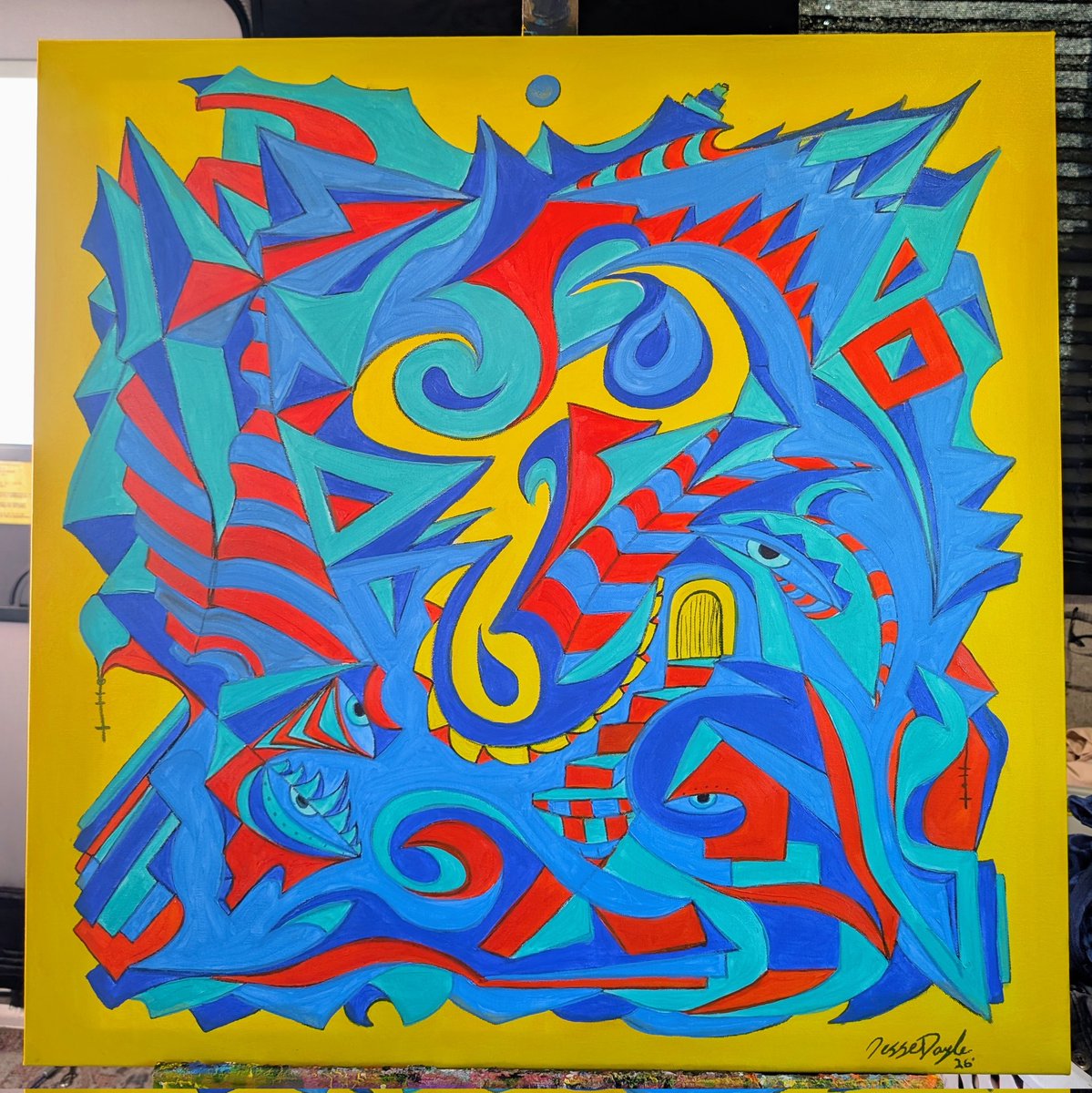 GM ☀️

Hoping to finish this 30x30" painting today!