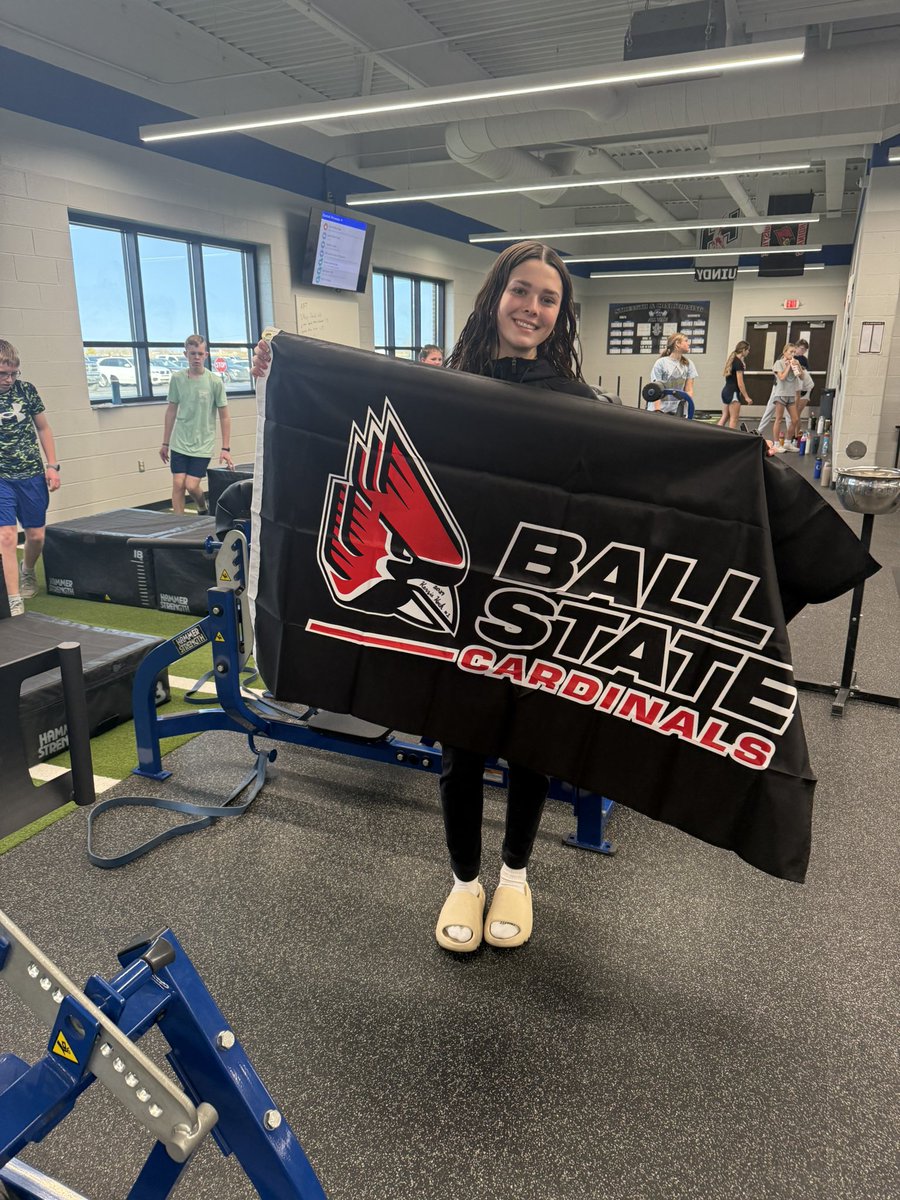 Another athlete making it to the next level adding her flag to the ceiling of fame in the weight room. 
I need my current college athletes or post grads getting me your flag so we can represent you and all your accomplishments! <a href="/NHSSCA_IN/">NHSSCA - Indiana</a> <a href="/kenziekoch35/">Kenzie Koch</a>