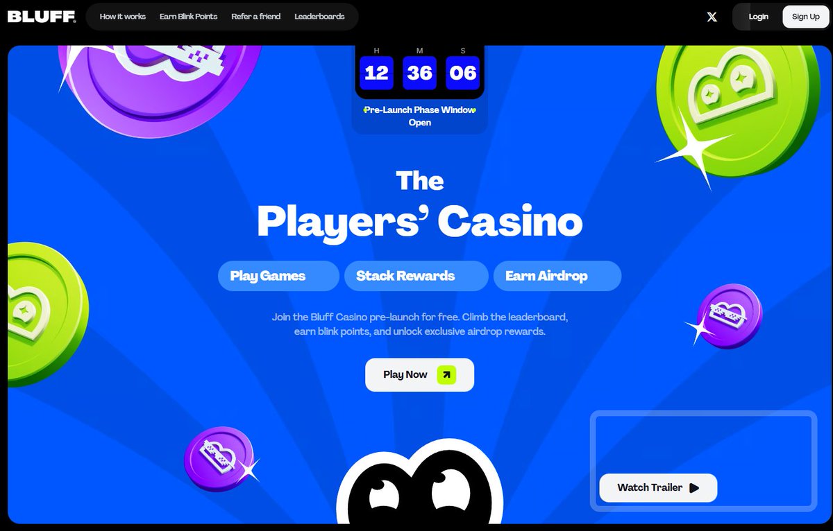 Seems like $BLUFF is turning crypto into on-demand speculation. Prediction  markets, fast financial games, all running on one looped engine that  connects games, markets, payments, and rewards, while paying you in Blink