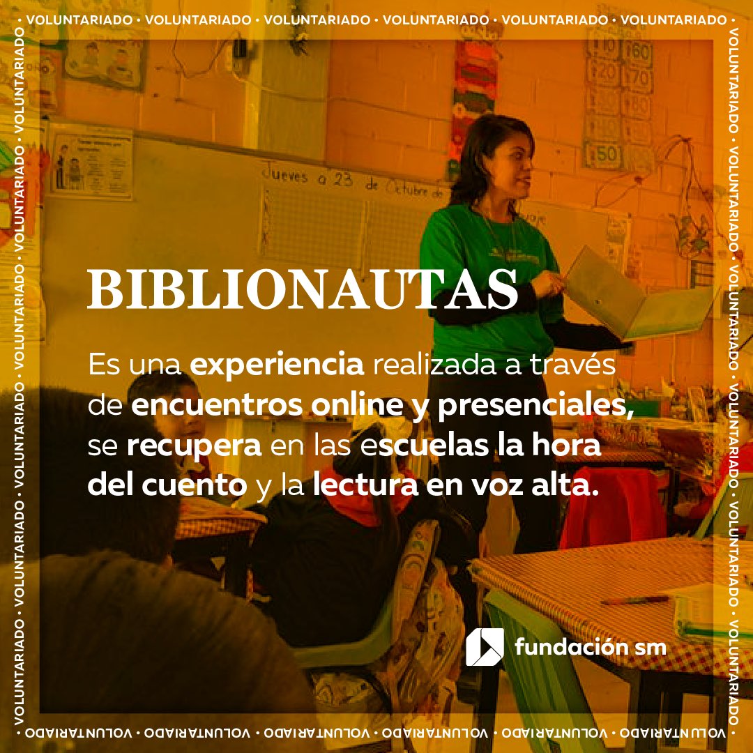 📚🚀 Conoce Biblionautas de Fundación SM. Un proyecto que promueve la lectura en niños de Educación Infantil y Primaria a través de encuentros online y presenciales. 🌟📖 Cerramos la brecha de aprendizaje y fomentamos el bienestar emocional. 💬 
#JuntosCuidamosLaEducación