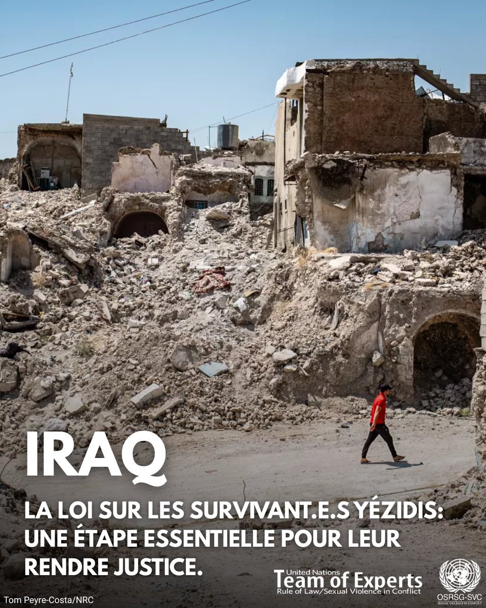 endrapeinwar's tweet photo. #Iraq 🇮🇶 | Les #UNTOExperts intensifient leur action pour la justice des Yézidis :
🔹 Appui à @UNITAD_Iraq pour traquer les responsables des atrocités.
🔹 Étude avec @ONUmigration sur la Loi des survivants, vue par les communautés.
✊ Le combat continue, la vérité avance. https://t.co/kwhcLcbrTi