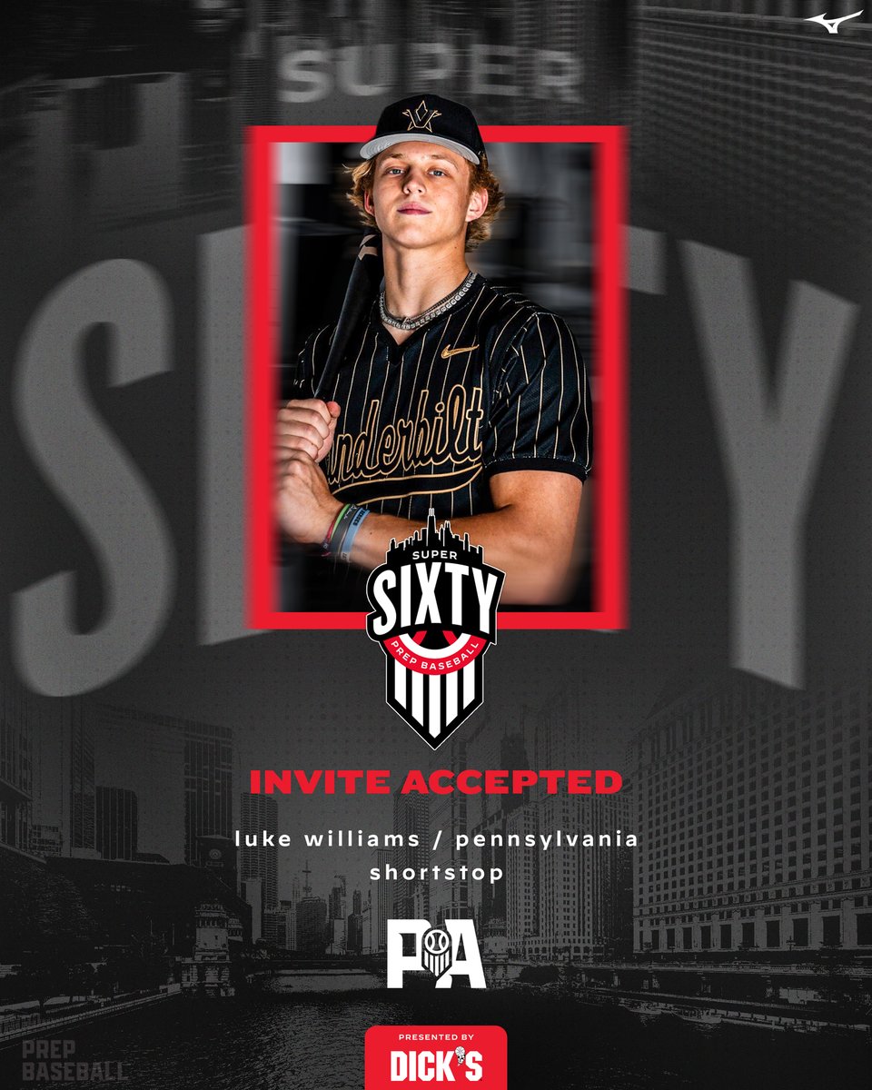 prepbaseball's tweet image. 𝟐𝟎𝟐𝟔 𝐒𝐮𝐩𝐞𝐫 𝟔𝟎: 𝗜𝗻𝘃𝗶𝘁𝗲 𝗔𝗰𝗰𝗲𝗽𝘁𝗲𝗱
🔋: @DICKS

The #6 ranked player in Pennsylvania and #1 ranked shortstop, @lukewill1210 is #𝙇𝙤𝙘𝙠𝙚𝙙𝙄𝙣 for the 2026 Super 60🔒

@VandyBoys recruit ⚓️⬇️

@PrepBaseballPA | @ShooterHunt