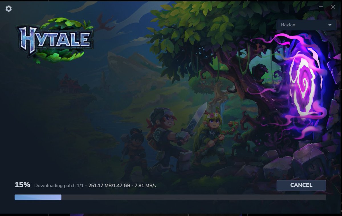 stuck on 15% then launcher crash :/ #Hytale