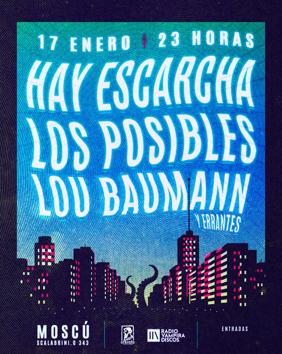 ArkonteRecords's tweet image. ESTA SEMANA: 
😎 Viernes @losbiliss en Strummer, ENTRADA GRATIS. Capacidad Limitada.
😎 Sábado Los Posibles en Moscú, quedan anticipadas en PASSLINE.