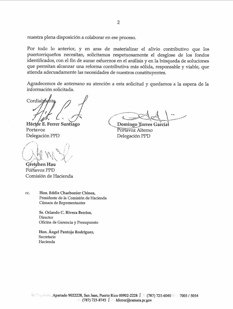 Mi papá no está aquí para defenderse. El récord es claro: votó contra el IVU (2006), contra la Ley 7 (2009) y combatió el IVA.
No uses su nombre para atacarme. Atácame a mí y debate ideas.

La misiva es sencilla: saber qué fondos recurrentes se han identificado para poder aportar