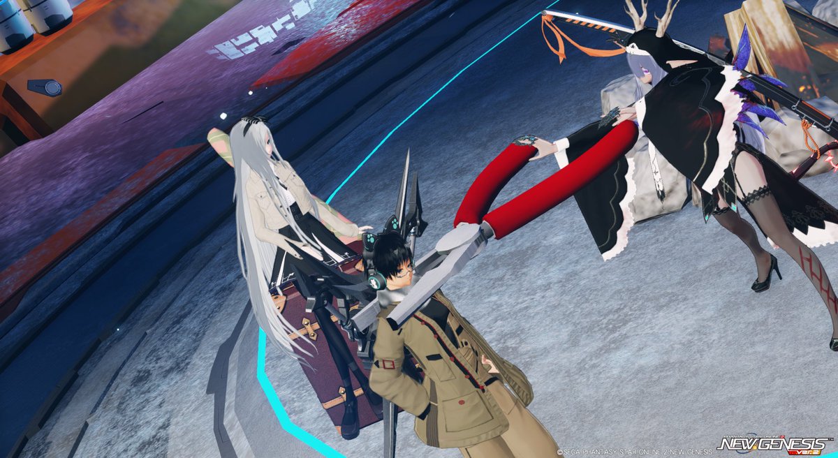 Cleis_cleis's tweet photo. ますたーさんとチムメンさん!
放課後の集会所は今日も仲良く(?)ワイワイしてますね〜(*´╰╯`*)♬*
#PSO2NGS_SS
#放課後の集会所
#ship2 #ウル https://t.co/b1unhKOMtZ