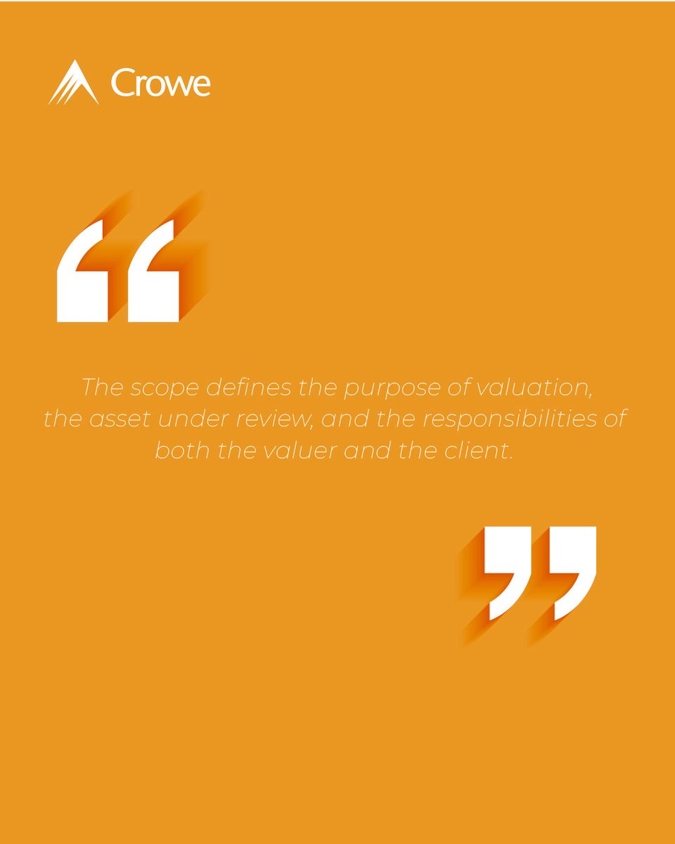 يبدأ التقييم الناجح بتحديد واضح لنطاق العمل، يشمل غرض التقييم، والأصل محل التقييم، ومسؤوليات كلٍ من المقيم والعميل. هذا الوضوح يضمن دقة النتائج وشفافية الإجراءات طوال عملية التقييم.
#تقييم #تقييم_الأصول #الشفافية #الحوكمة #إدارة_الأصول #حلول_كرو