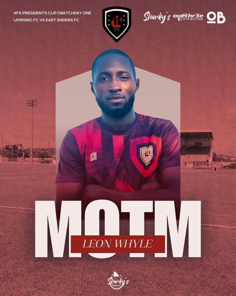 UprisingFC's tweet image. MAN OF THE MATCH ⚽

The Uprising FC Man of the Match in our recent 3-2 win over East Enders has been awarded to Leon Whyle!

Leon produced a dynamic display in the heart of our midfield, scoring our first goal with a majestic finish from 20 yards!

Well played Leon!