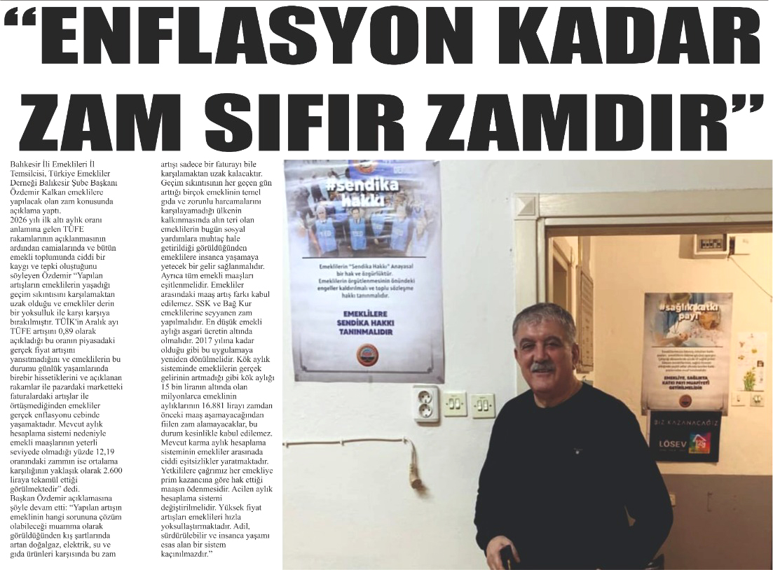 TÜED BALIKESİR'DEN SESLENDİ:
EMEKLİYE SEYYANEN EK ZAM ŞART...

#SeyyanenZam