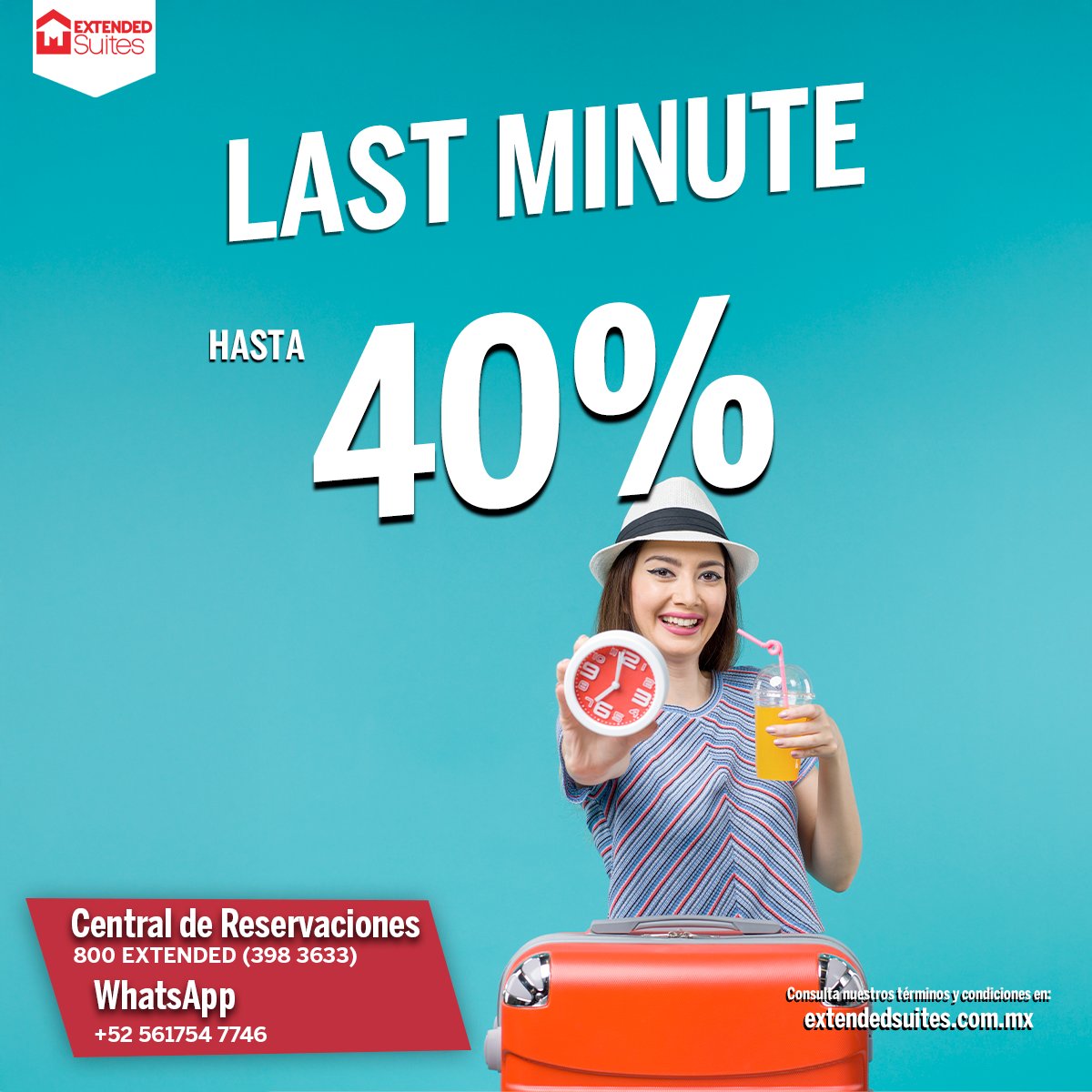 ExtendedSuites's tweet photo. ¡Last Minute! 🔥 Hasta 40% OFF en tu próxima estancia. Reserva hoy https://t.co/0A12Krd4EH