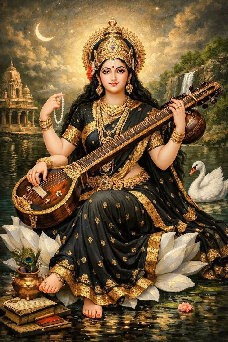 varshaparmar06's tweet photo. Maa Sarswati https://t.co/x7wXs6gEAB