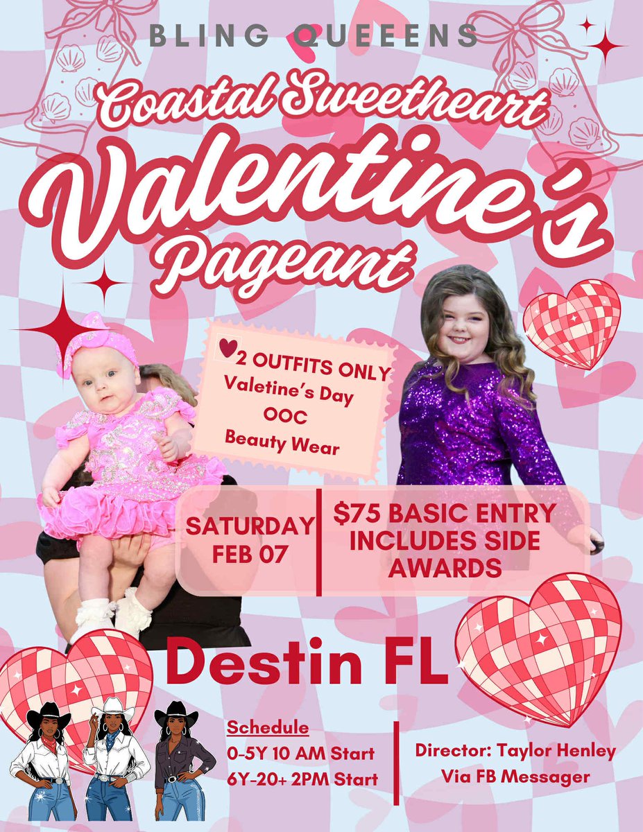 futuretalkshow's tweet image. #PageantEmcee
Excited to do what I love 😃 I’m excited to travel to Destin, Florida to emcee the 2026 Coastal Sweetheart Valentine’s Pageant next month! Excited to put on my cowgirl hat and boots and have a great time at the Coastal Sweetheart Pageant ❤️🤠 Traveling Emcee 🎤🎤