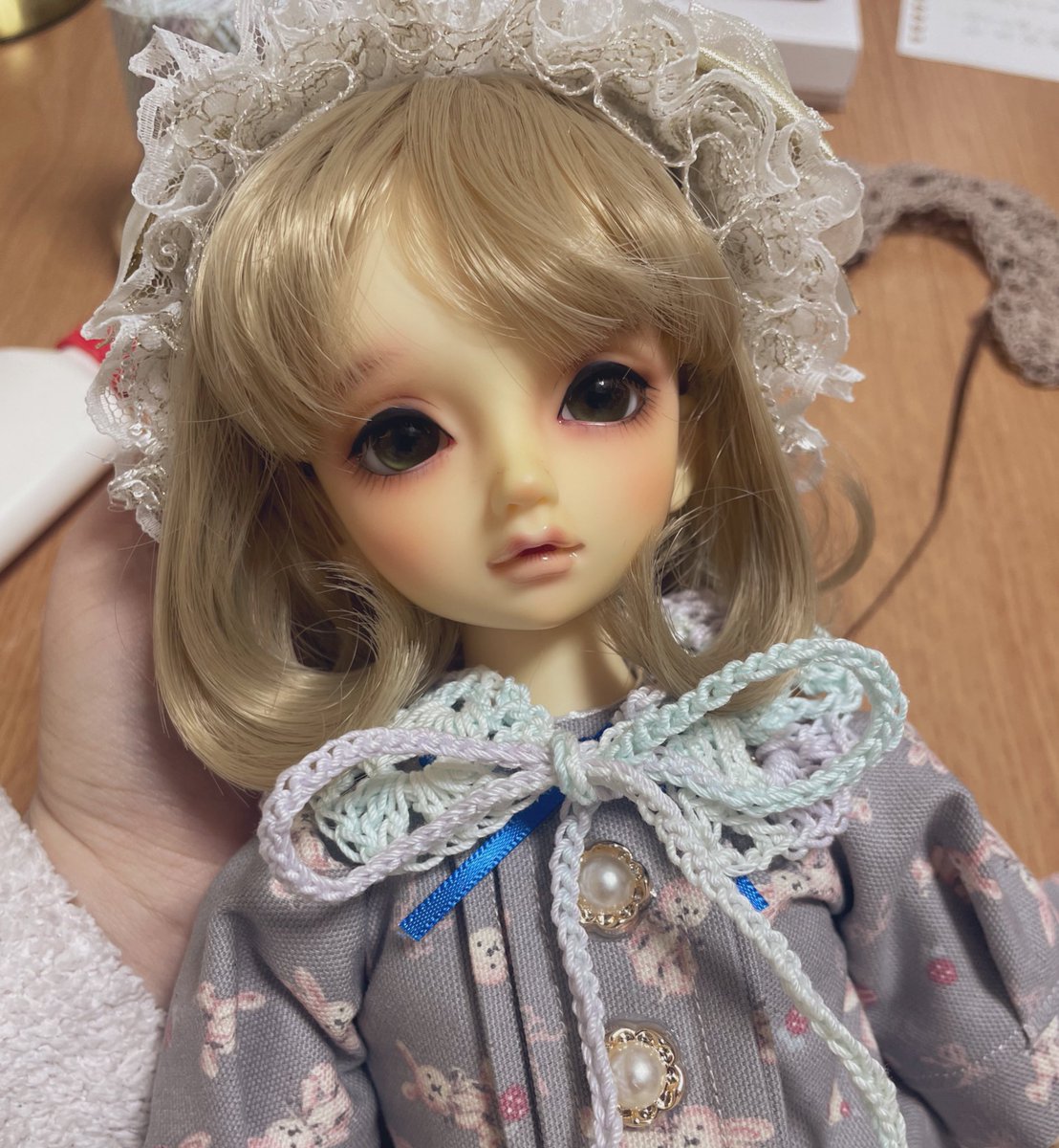 これもかわいい〜
モコモコの毛糸で作ったらそれもいいかな？