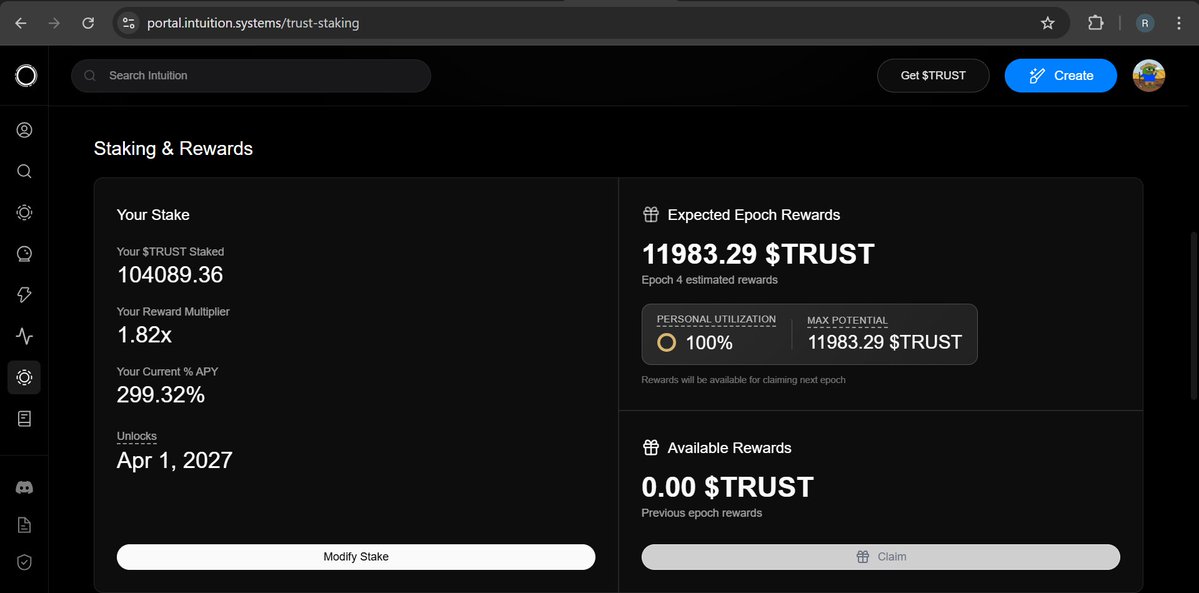 RChrisre's tweet image. 14 minutes until the end of Epoch 4, &amp;amp; za system utilization is at 95.9% (highest of AT)

Za personal utilization is 100%.

Once again, I say 👇
Stake $TRUST &amp;amp; earn bi-weekly rewards. My expected rewards this week are worth $1.3k+

Thank you for your attention to this matter 😉…
