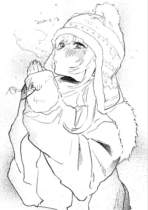 最近寒いのでモコモコ女の子rkgk 