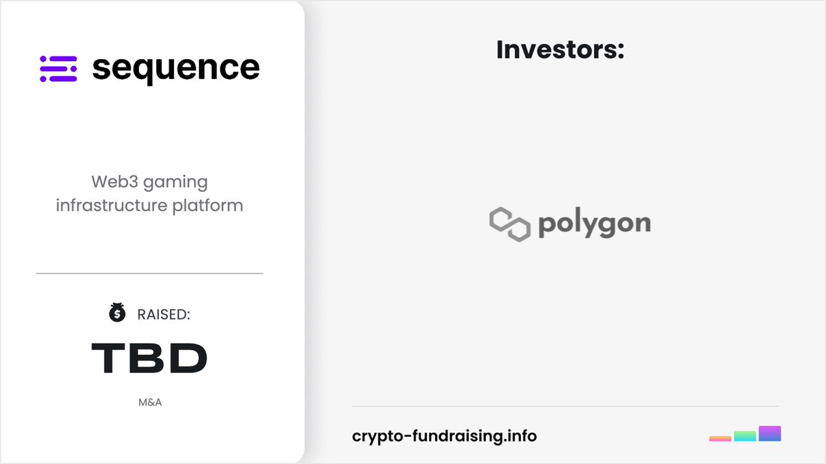 Web3 gaming infrastructure platform @0xSequence has been acquired by  @0xPolygon https://t.co/fKm6s6FHOX