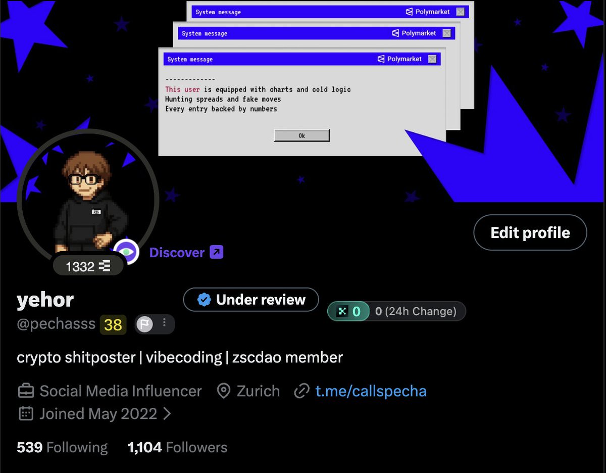 decided to switch my x pfp to a polymarket style one

blue fits me well

thanks <a href="/iineessi/">Ines</a> for the help