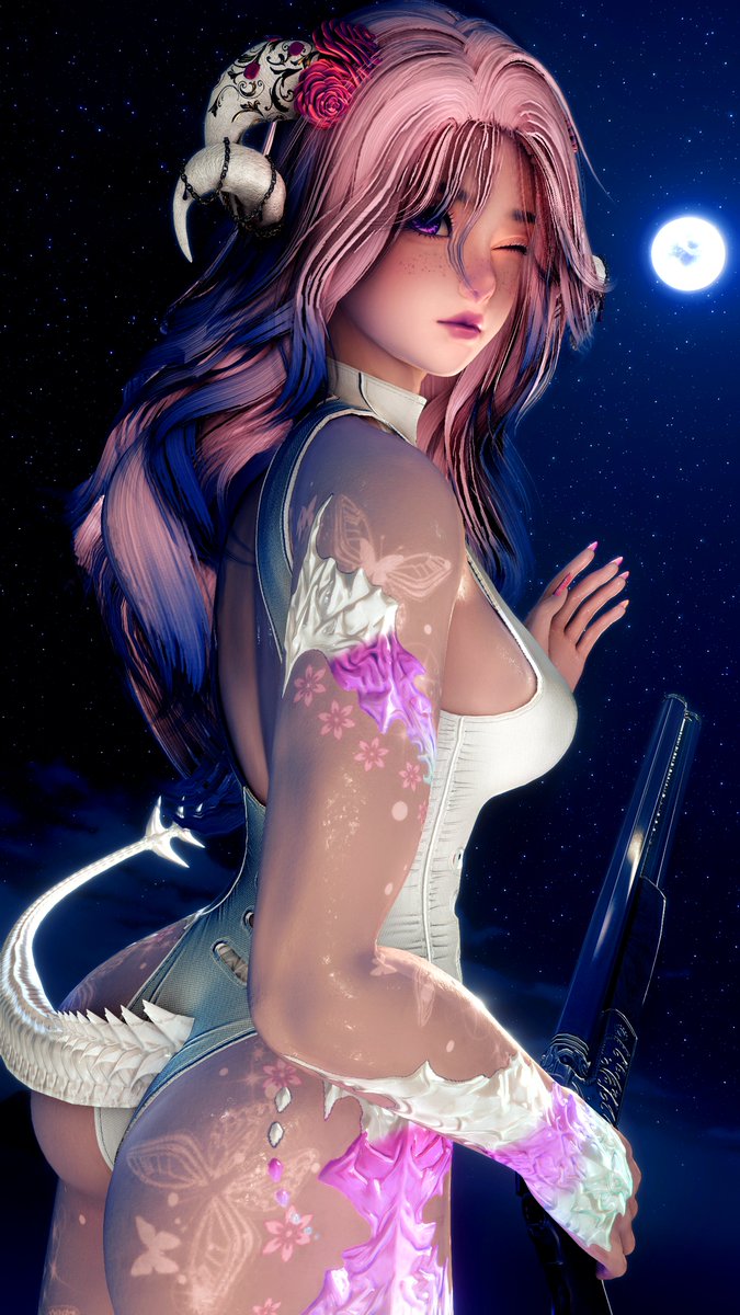 VianoraAmarisse's tweet image. Moonlighting as a sharpshooter. 

#GPOSER #Au_Ra #ffxivsnaps