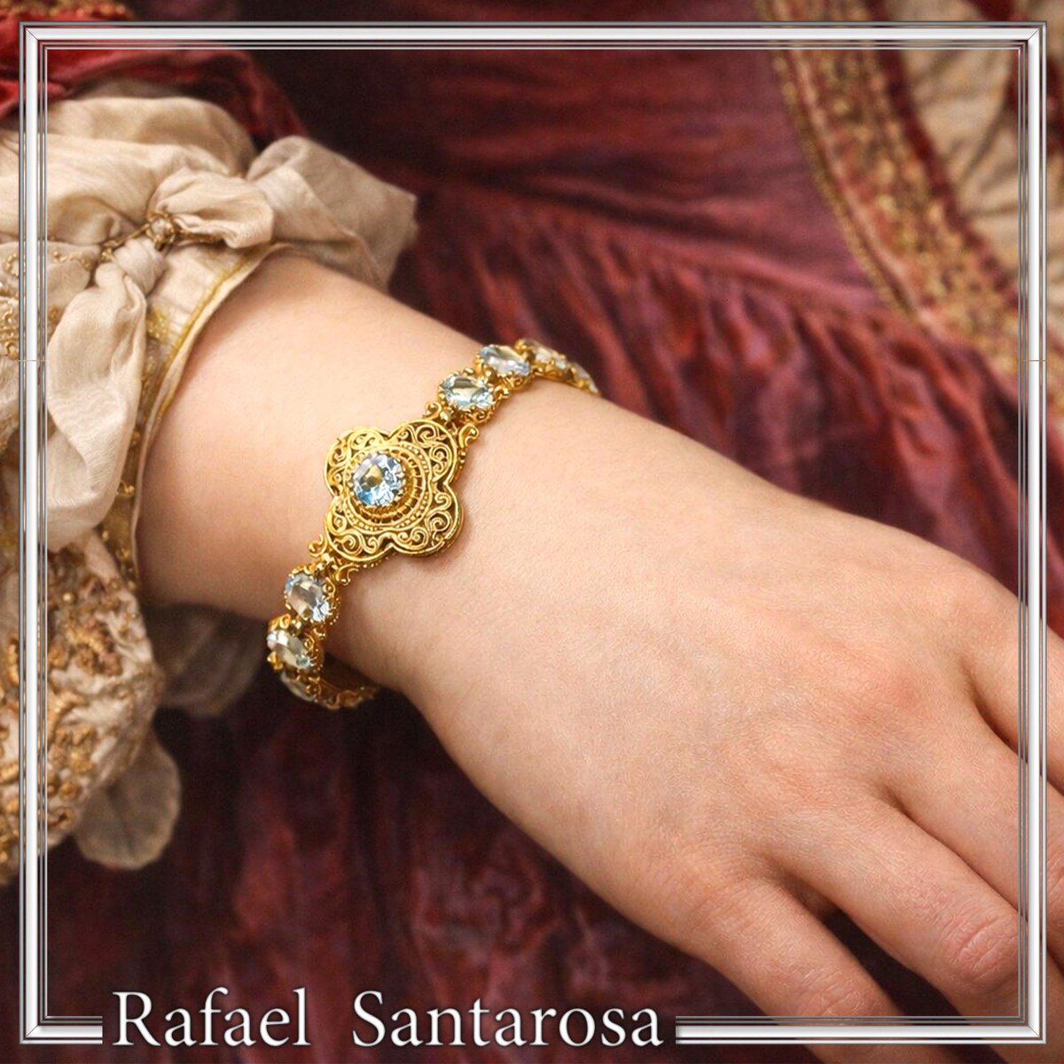 RafaelSantaro10's tweet image. Byzantine filigree multistone 18 karat solid gold beaded bracelet natural brilliant cut gemstones sky blue topaz amethyst peridot red garnet 
rafaelsantarosa.etsy.com/listing/152879…
 #filigreejewelry #multigemstonebracelet #bohobracelets #rafaelsantarosaetsyshop #rafaelsantarosafinejewelry