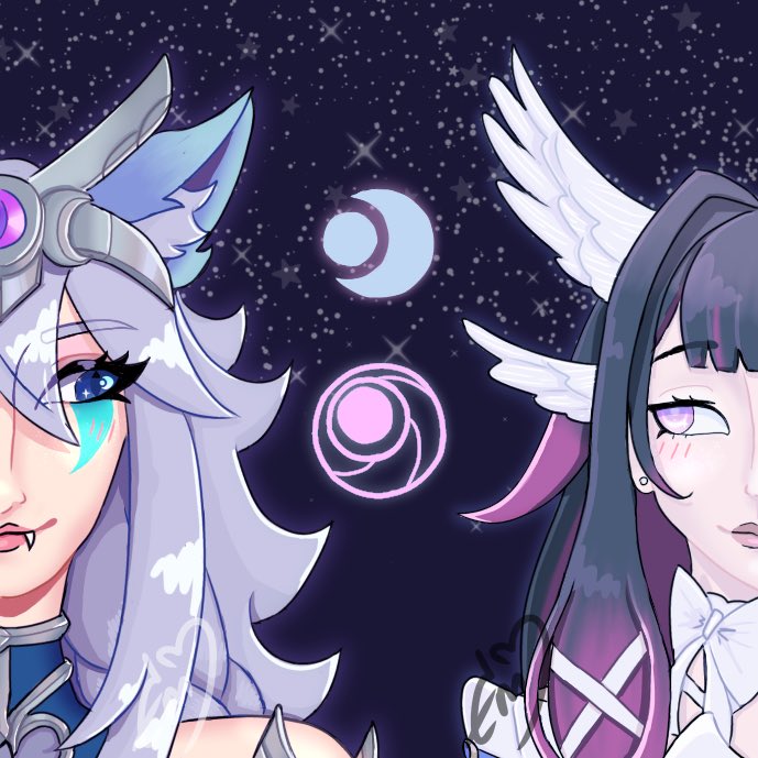 whitefox_emi's tweet image. With Columbina Releasing today, I would like to show off my art of my favorite moon goddess characters 🩷🌕
Io - Paladins
Columbina - Genshin Impact
#Paladinsart #genshinart #GenshinMoonInvitation