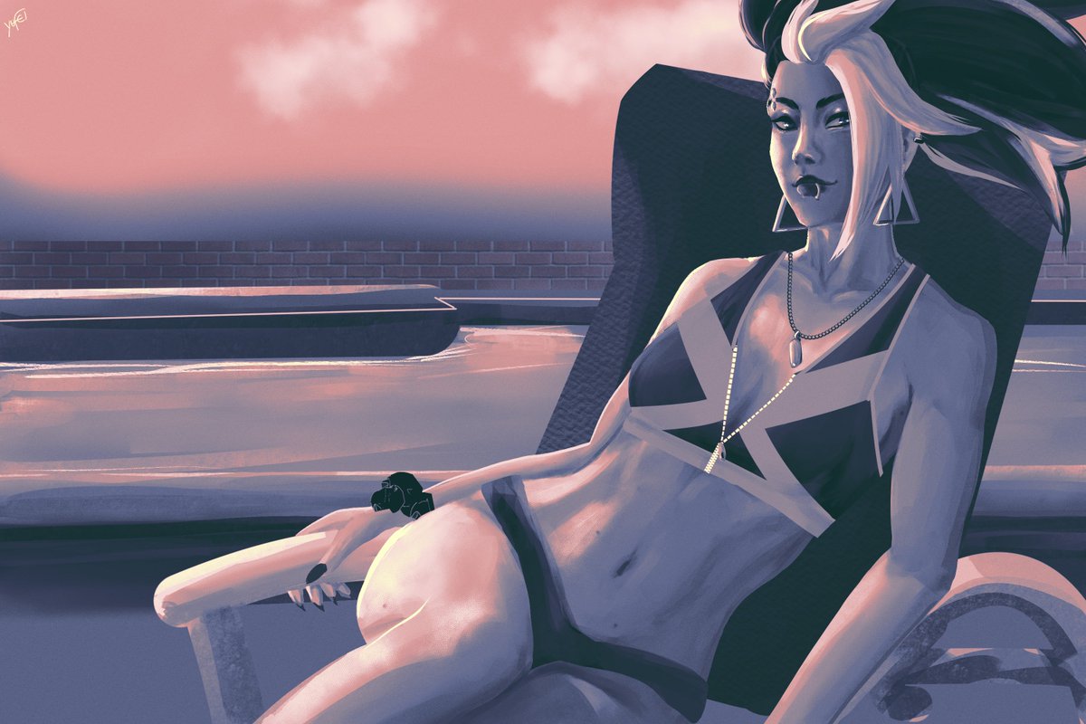 Yuffeli's tweet image. I love her too much to the point I have always been lowkey scared to draw her 🚬

These r my only Akali drawings, I hope to make more and draw her better eventually 🤓

#Akali #LeagueOfLegends