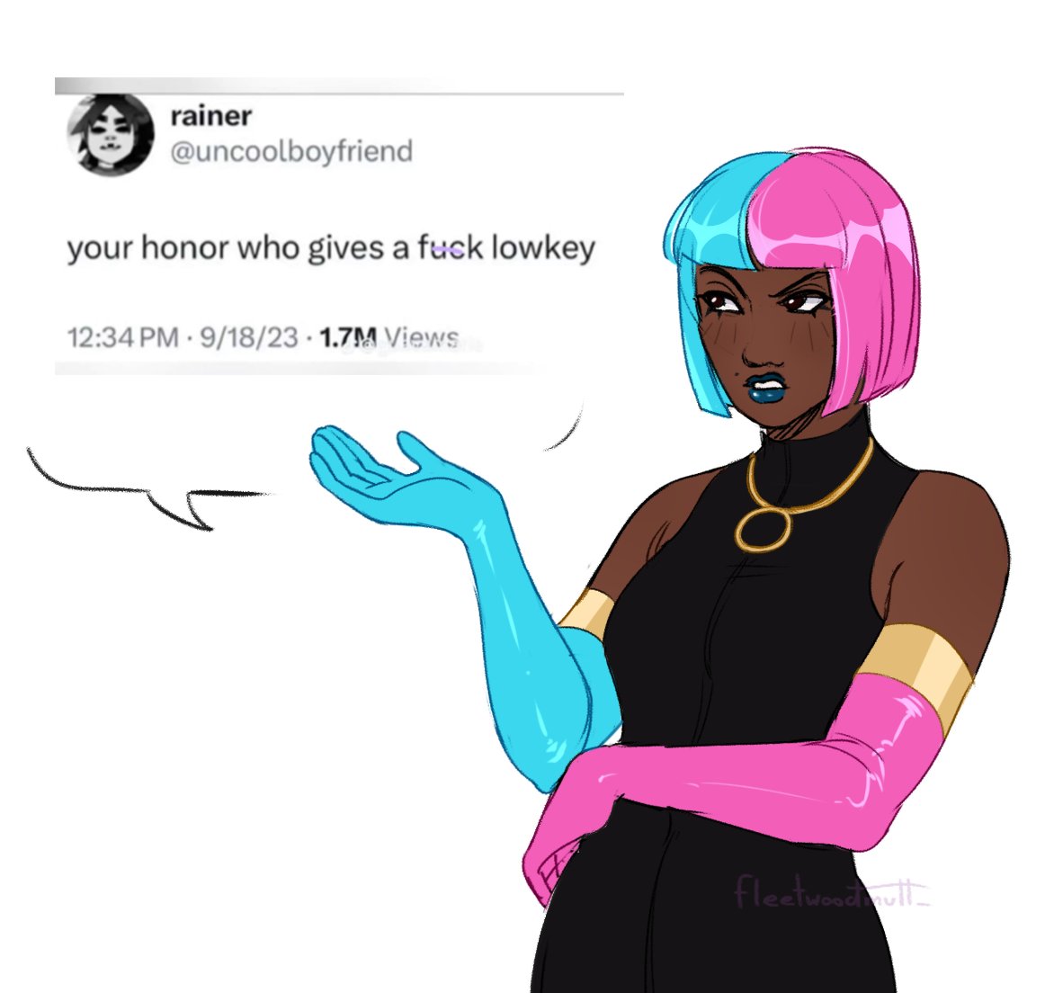 fleetwoodmutt's tweet image. she's defending flambae #dispatch #prism