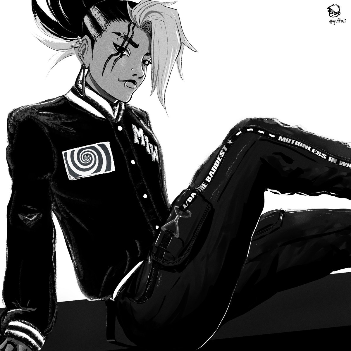 Yuffeli's tweet image. I love her too much to the point I have always been lowkey scared to draw her 🚬

These r my only Akali drawings, I hope to make more and draw her better eventually 🤓

#Akali #LeagueOfLegends