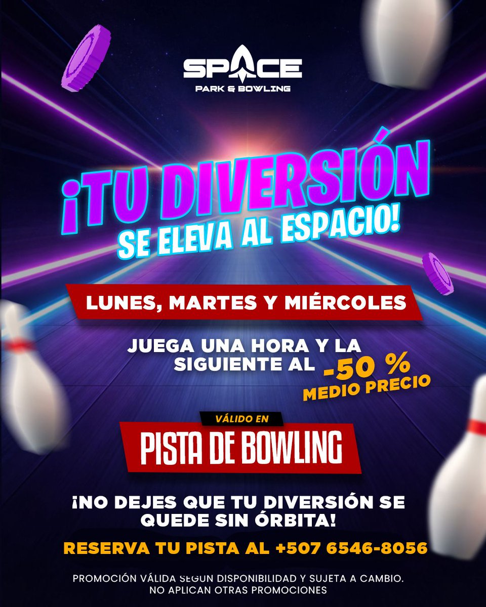 El mejor after office en Santiago Mall, está en Space.

1.Birreas:
 Boliche, billar o juegos de mesa
2. Pantallas: 
Beisbol juvenil, Fut o eventos especiales.
3. El delicioso menú.
4. Promociones en coctelería y bar.
Llega! <a href="/miguelremon/">Miguel Angel Remon Bernal</a> <a href="/FaridGozaine/">Farid Gozaine</a>
<a href="/SamirGozaine/">Samir Gozaine</a> <a href="/djpollpanama/">Dj Poll Panama®🇵🇦</a>