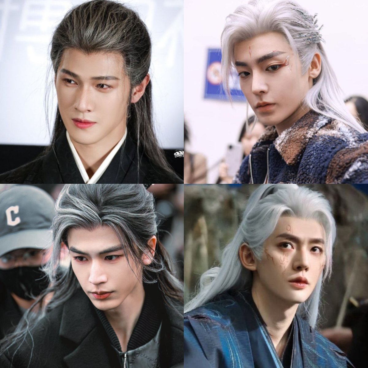 roshieverse's tweet image. Aura farming with grey/white hair