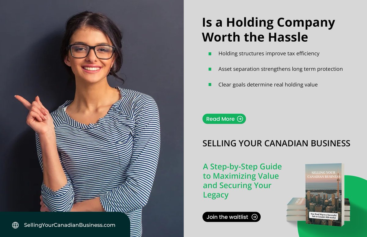 Is a Holding Company Worth the Hassle

 Many business owners wonder whether creating a holding company is worth the added complexity. 
                                                               
Read more 👉 sellingyourcanadianbusiness.com/articles/f/is-…

 #HoldingCompany #BusinessStructure