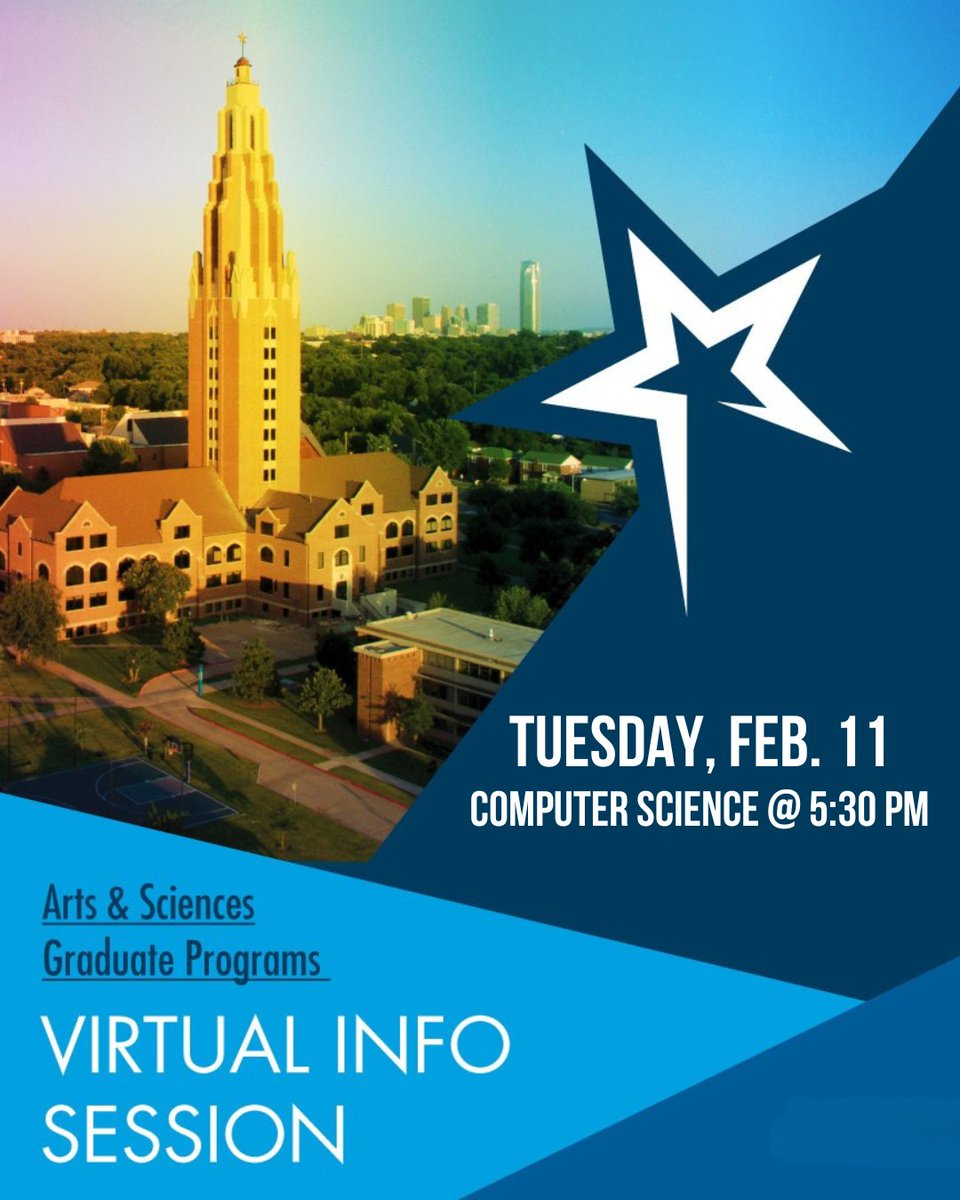 The spring 2026 semester is now underway, but we are always on the lookout for future Stars! Join Program Director Jeff Maxwell on February 11 to learn more about our Computer Science graduate program. Attendees receive an application fee waiver. Register: tinyurl.com/yc7hs2wm