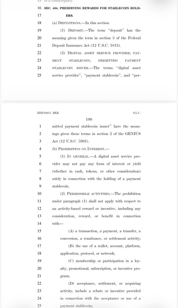 BitcoinMagazine's tweet image. NEW: 🇺🇸 US Senator Cynthia Lummis releases draft for Bitcoin and crypto market structure legislation.

"After months of hard work, we have bipartisan text ready for Thursday’s markup." 👀