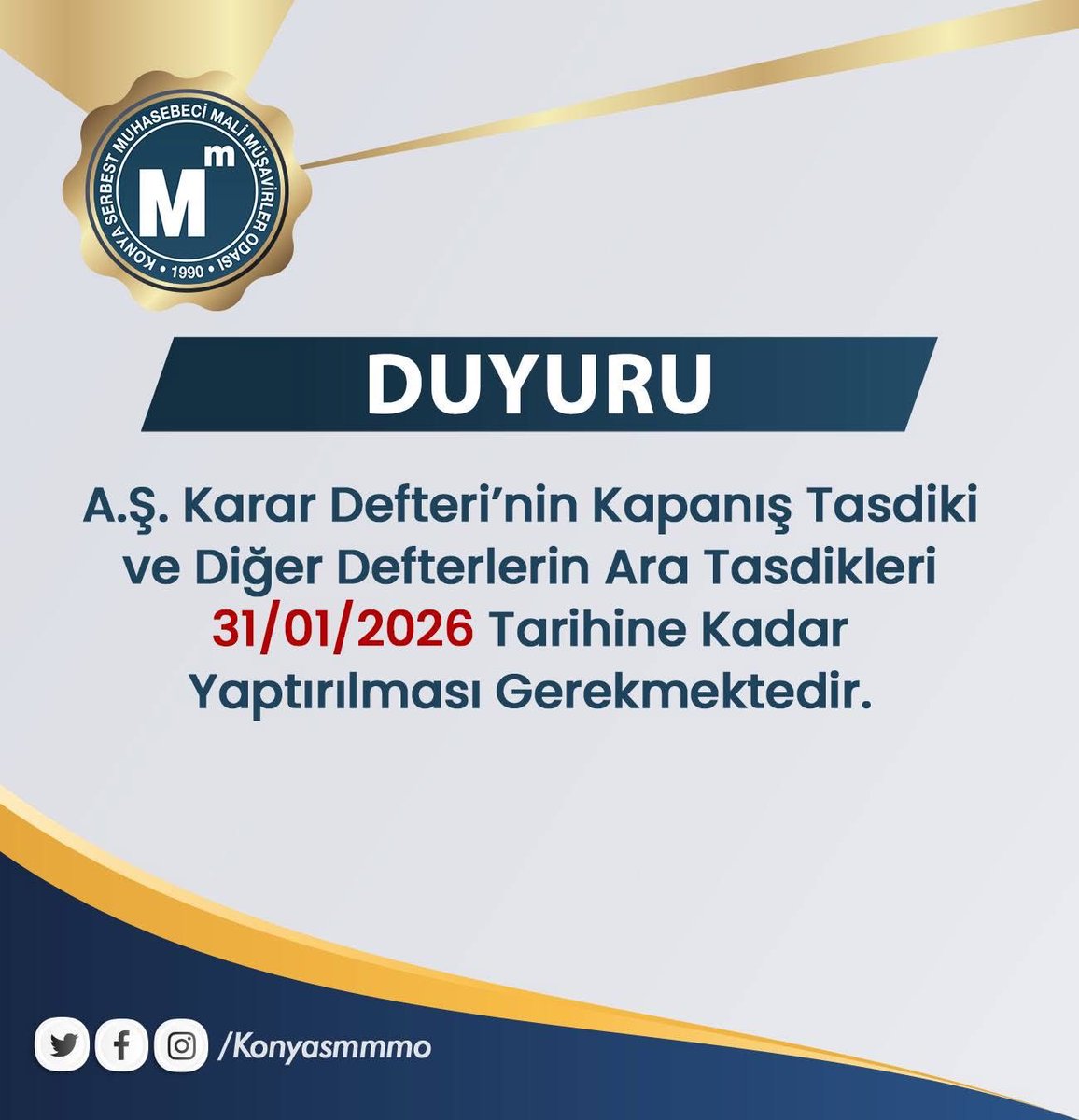 2025 Yılı Karar Defteri Kapanış Tasdiki

Detaylı bilgi için: bit.ly/49jxymJ