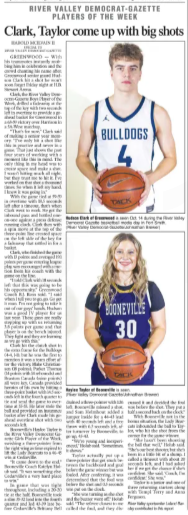 rocketman_824's tweet photo. PREP BKB: Congratulations to @iamhudsonclark4 of Greenwood and Haylee Taylor of Booneville for earning the @RiverValleyDG Players of the Week awards for the first week of basketball for the New Year. Both hit clutch shots to lead their teams to victory.
@GlennMParrish https://t.co/NmY1UgOBfC